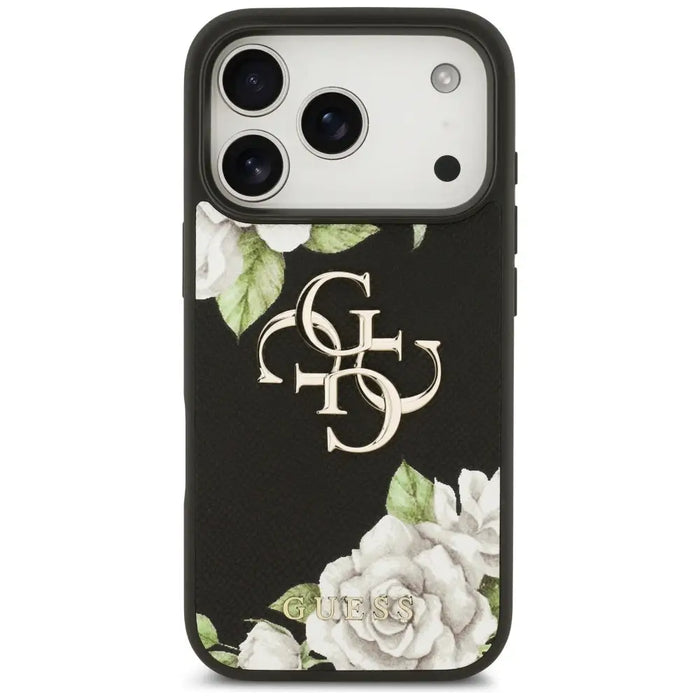 Калъф Guess Grained Roses & Big 4G Logo за iPhone 17 Pro