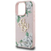 Калъф Guess Grained Roses Big 4G logo iPhone 16 Pro - розов