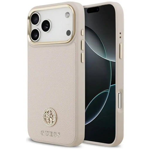 Калъф Guess Grained Strass Logo MagSafe за iPhone 17 Pro
