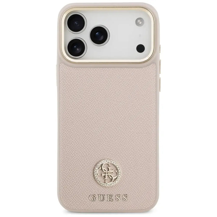 Калъф Guess Grained Strass Logo MagSafe за iPhone 17 Pro