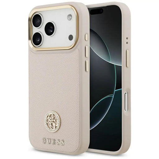 Калъф Guess Grained Strass Logo MagSafe за iPhone 17 Pro
