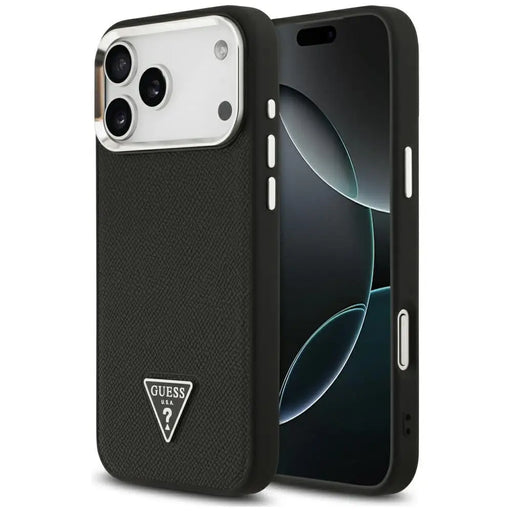 Калъф Guess Grained Triangle Logo MagSafe за iPhone 17 Pro