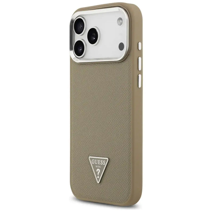 Калъф Guess Grained Triangle Logo MagSafe за iPhone 17 Pro