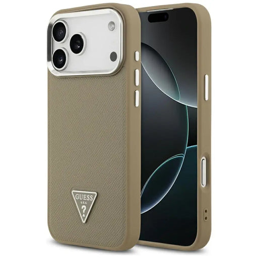 Калъф Guess Grained Triangle Logo MagSafe за iPhone 17 Pro