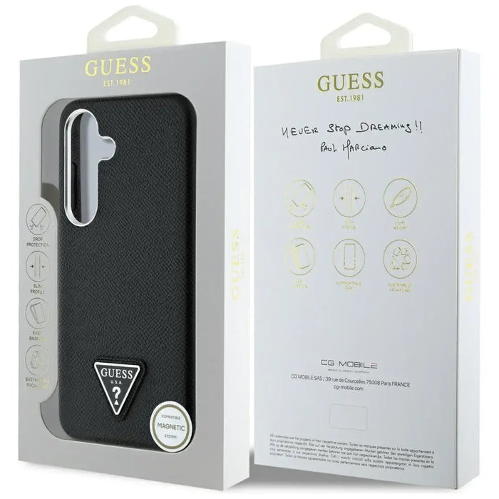 Калъф Guess Grained Triangle Logo MagSafe за Samsung Galaxy