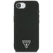 Калъф Guess Grained Triangle MagSafe за iPhone 16e - черен