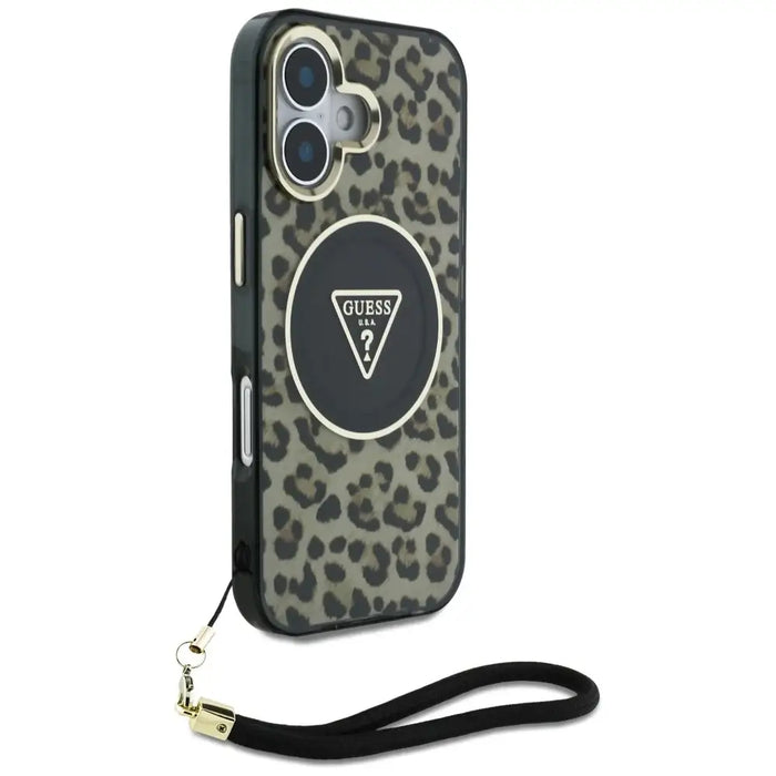 Калъф Guess HC IML Leopard Triangle Cord Strap MagSafe
