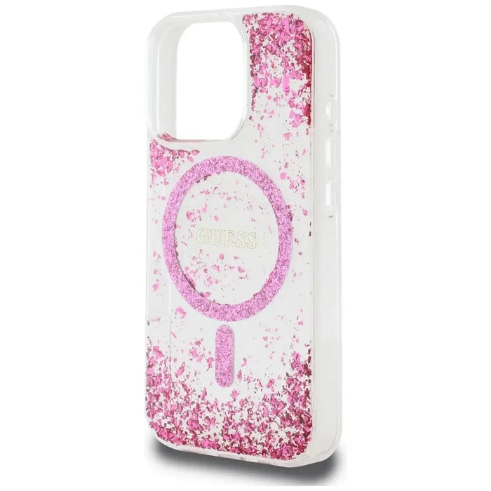 Калъф Guess HC Resin Bottom Glitter MagSafe iPhone 16 Pro