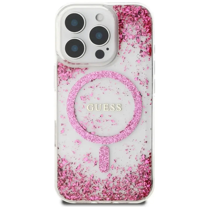 Калъф Guess HC Resin Bottom Glitter MagSafe iPhone 16 Pro