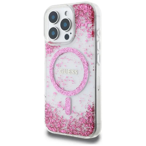 Калъф Guess HC Resin Bottom Glitter MagSafe iPhone 16 Pro