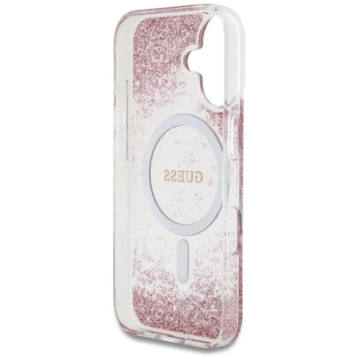 Калъф Guess HC Resin Bottom Glitter MagSafe iPhone 16