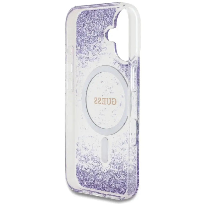 Калъф Guess HC Resin Bottom Glitter MagSafe за iPhone 16