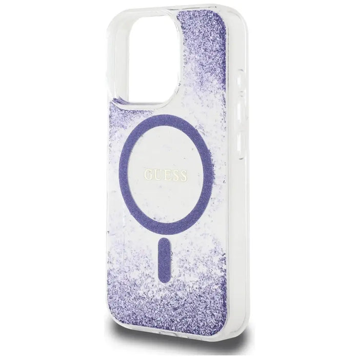 Калъф Guess HC Resin Bottom Glitter MagSafe за iPhone 16
