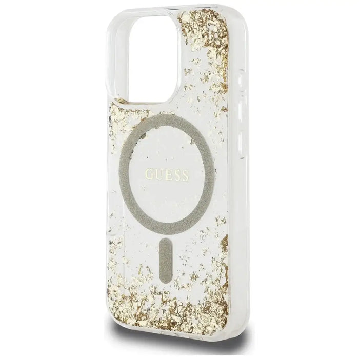 Калъф Guess HC Resin Bottom Glitter MagSafe за iPhone 16