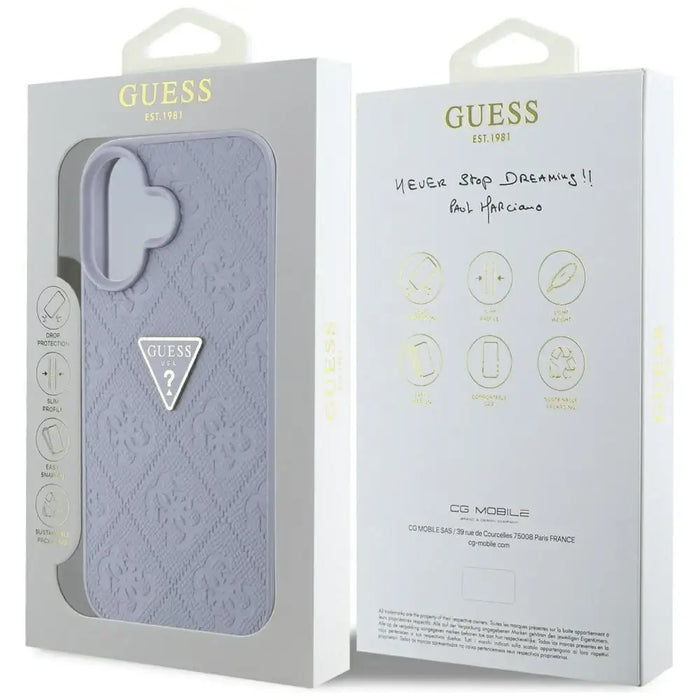 Калъф Guess Hot Stamp 4G Pattern Triangle Metal Logo iPhone