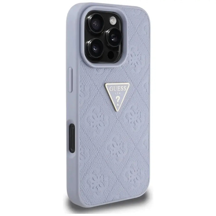 Калъф Guess Hot Stamp 4G Pattern Triangle Metal Logo iPhone