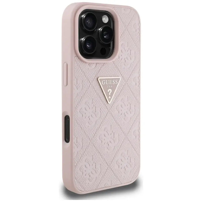 Калъф Guess Hot Stamp 4G Pattern Triangle Metal Logo iPhone