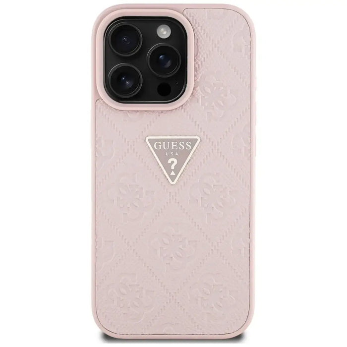 Калъф Guess Hot Stamp 4G Pattern Triangle Metal Logo iPhone