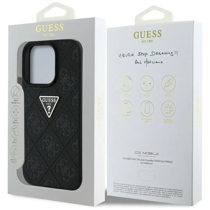 Калъф Guess Hot Stamp 4G Pattern Triangle Metal Logo