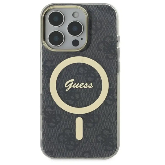 Калъф Guess IML 4G MagSafe за iPhone 16 Pro - черен