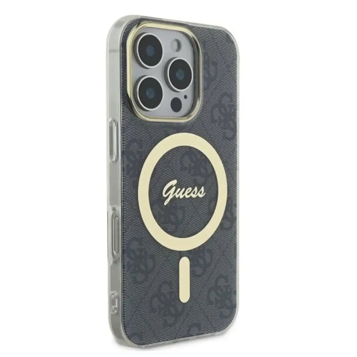 Калъф Guess IML 4G MagSafe за iPhone 16 Pro - черен