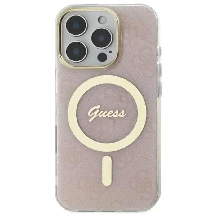Калъф Guess IML 4G MagSafe за iPhone 16 Pro Max - розов