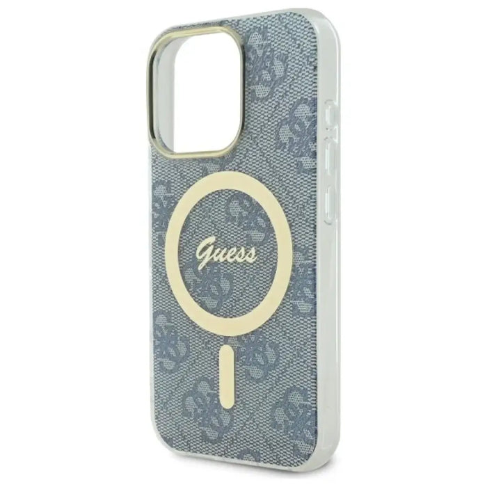 Калъф Guess IML 4G MagSafe за iPhone 16 Pro - син