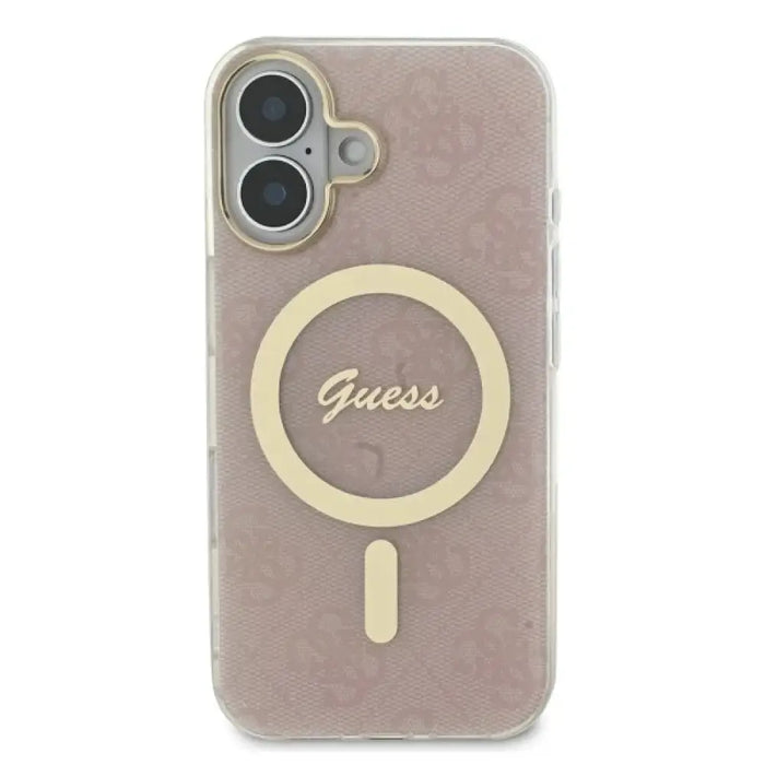 Калъф Guess IML 4G MagSafe за iPhone 16 - розов