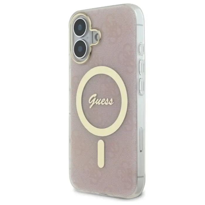 Калъф Guess IML 4G MagSafe за iPhone 16 - розов