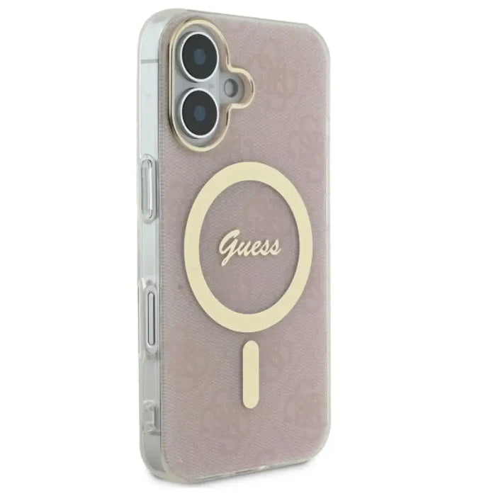Калъф Guess IML 4G MagSafe за iPhone 16 - розов