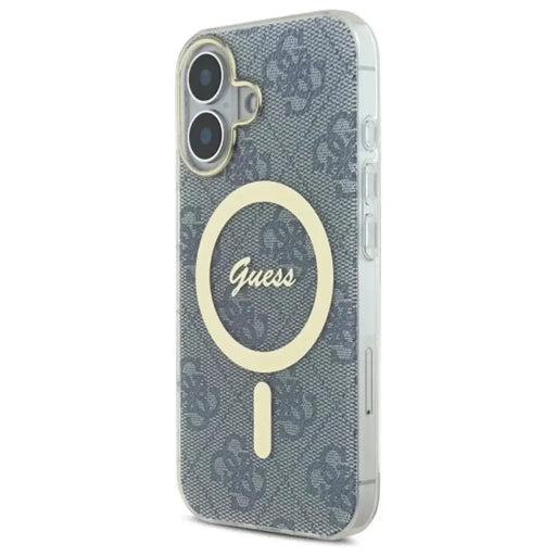 Калъф Guess IML 4G MagSafe за iPhone 16 - син