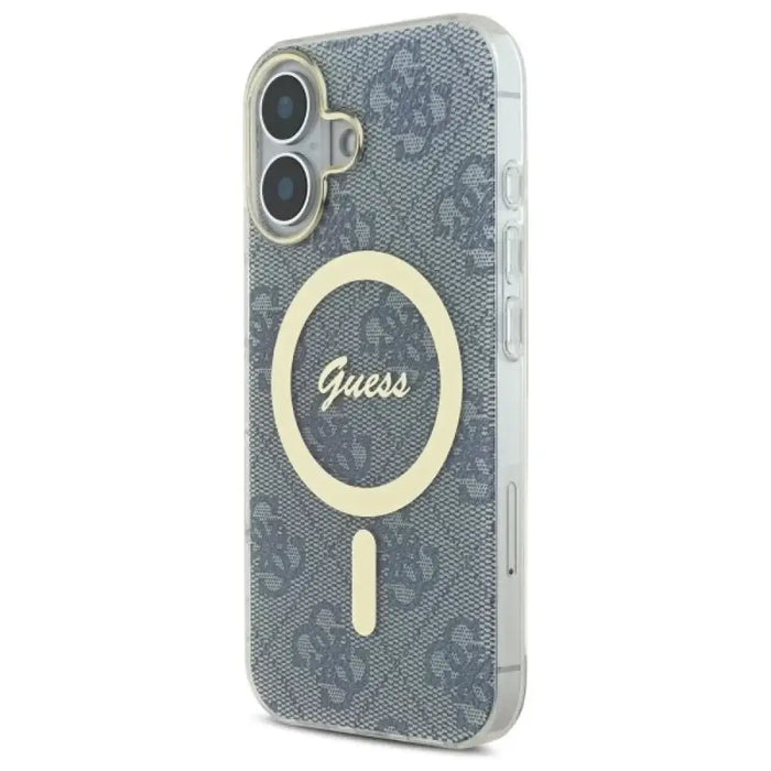Калъф Guess IML 4G MagSafe за iPhone 16 - син