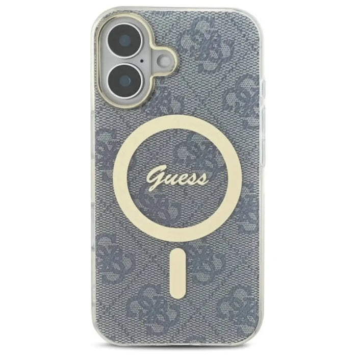 Калъф Guess IML 4G MagSafe за iPhone 16 - син