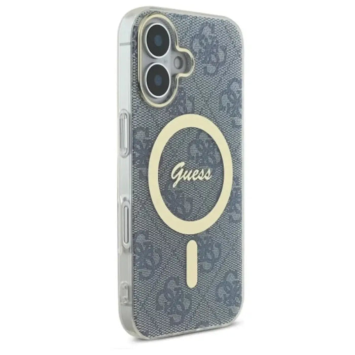 Калъф Guess IML 4G MagSafe за iPhone 16 - син