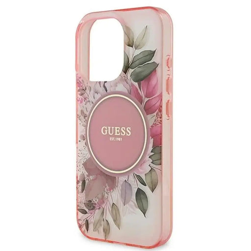 Калъф Guess IML Flower & Tonal Circle MagSafe iPhone 16 Pro