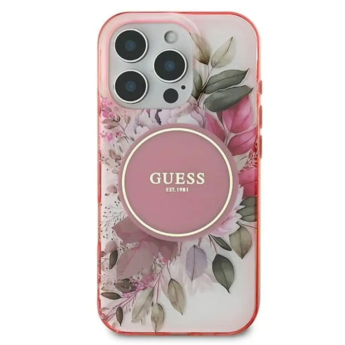 Калъф Guess IML Flower & Tonal Circle MagSafe iPhone 16 Pro