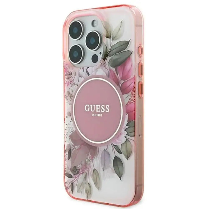 Калъф Guess IML Flower & Tonal Circle MagSafe iPhone 16 Pro