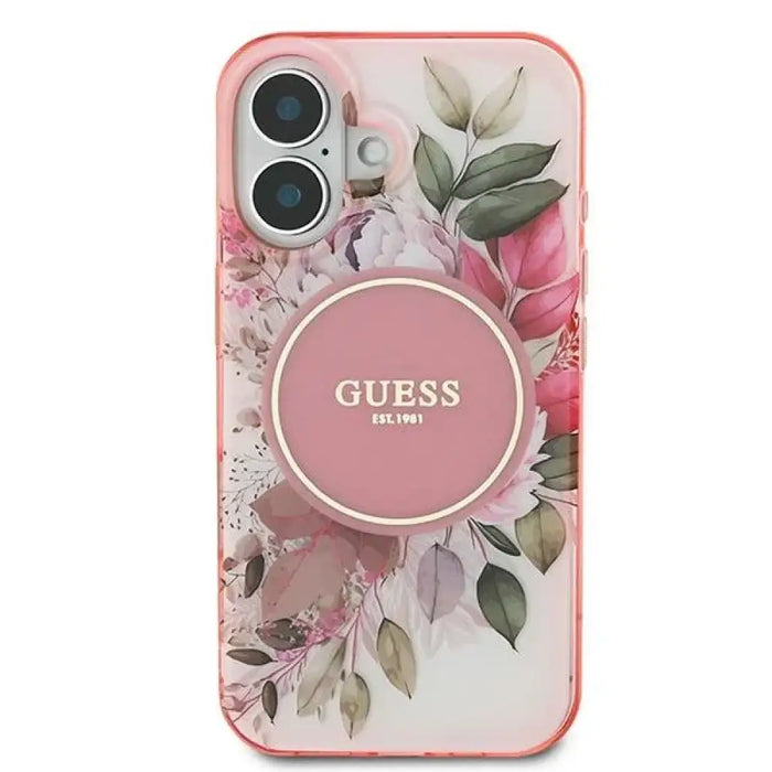 Калъф Guess IML Flower & Tonal Circle MagSafe iPhone 16