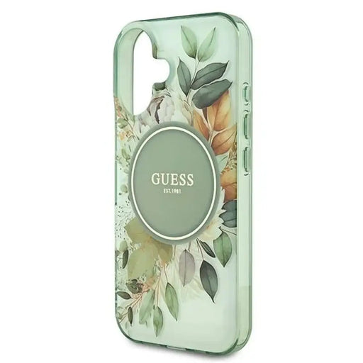 Калъф Guess IML Flower & Tonal Circle MagSafe за iPhone 16