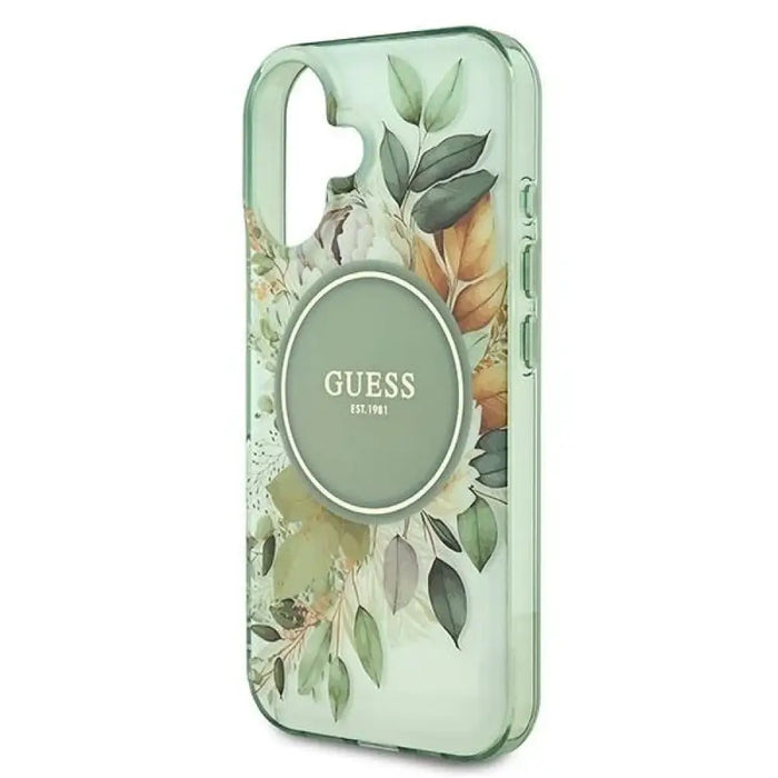 Калъф Guess IML Flower & Tonal Circle MagSafe за iPhone 16