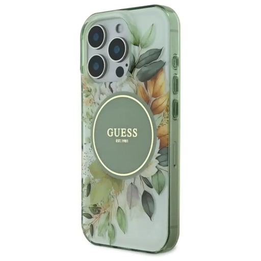 Калъф Guess IML Flower & Tonal Circle MagSafe за iPhone 16