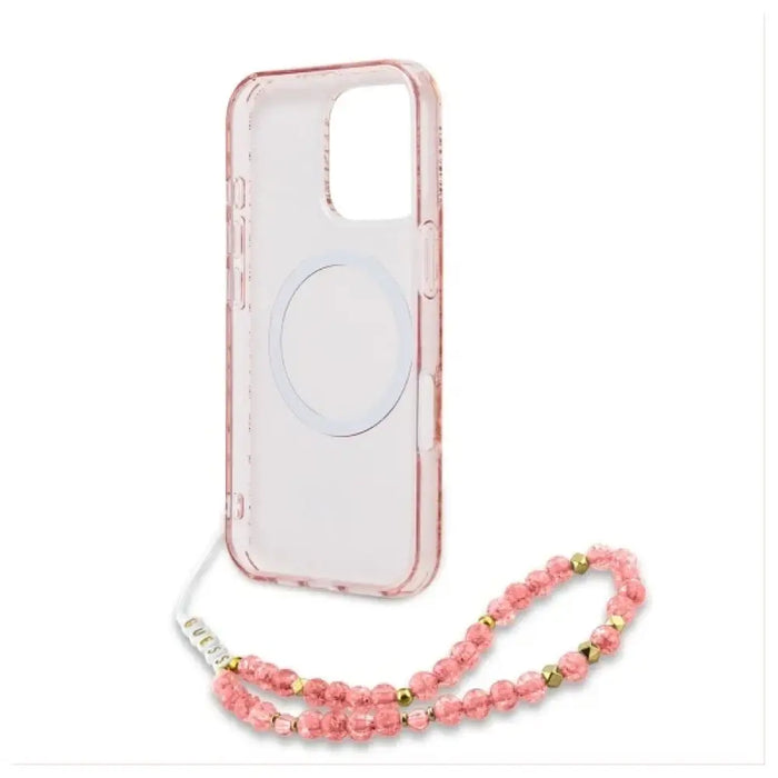 Калъф Guess IML Flowers Allover Electro с перлена каишка