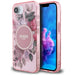 Калъф Guess IML Flowers MagSafe iPhone 16e - розов