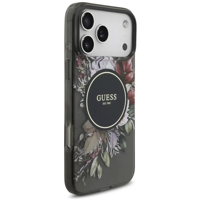 Калъф Guess IML Flowers Pearl Strap MagSafe за iPhone 17