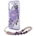 Калъф Guess IML Flowers With Pearl Strap MagSafe за iPhone
