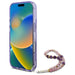 Калъф Guess IML Flowers With Pearl Strap MagSafe за iPhone