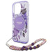 Калъф Guess IML Flowers With Pearl Strap MagSafe за iPhone