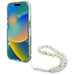 Калъф Guess IML Flowers With Pearl Strap MagSafe за iPhone