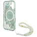 Калъф Guess IML Flowers With Pearl Strap MagSafe за iPhone
