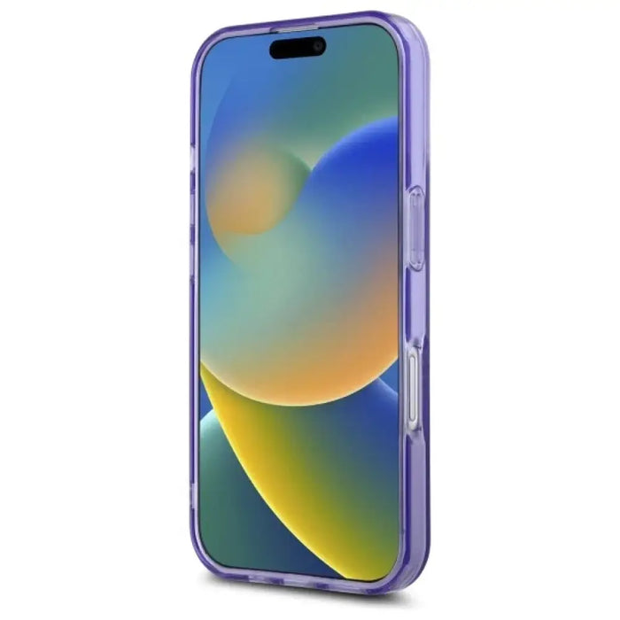 Калъф Guess IML Flowers Wreath MagSafe за iPhone 16 - лилав